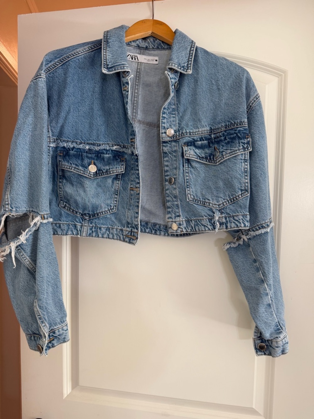 Zara cropped jean jacket